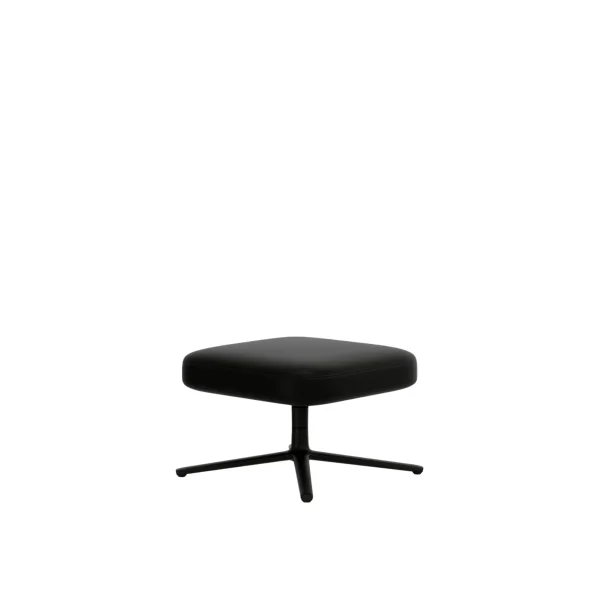 Vitra Repos & Grand Repos Ottoman - zwart - Lederen contrastnaad 66 nero - Zithoogte 40 cm