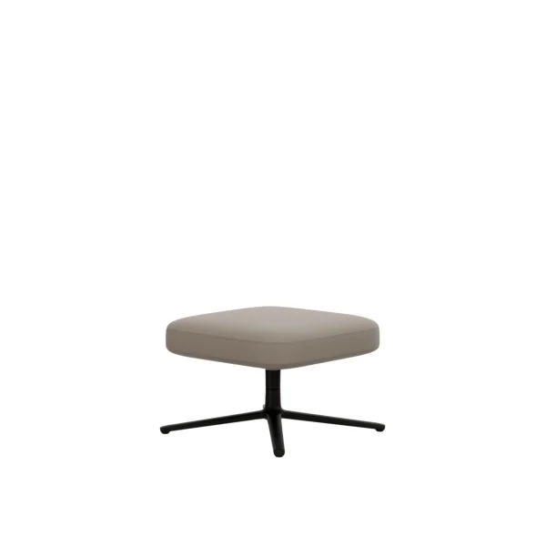 Vitra Repos & Grand Repos Ottoman - zwart - Leren coKontrastnaht 71 sandntrastnaden 71 zand - Zithoogte 40 cm