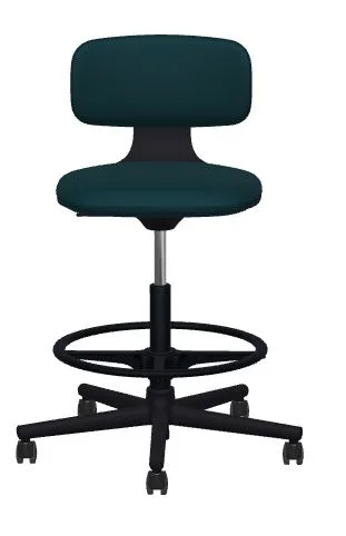 Vitra Rookie High - Plano petrol/zwart - diepzwart