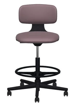 Vitra Rookie High - Tress aubergine gemêleerd - diepzwart