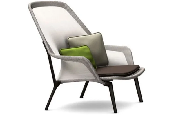 Vitra Slow Chair fauteuil - crèmebruin - chocolade