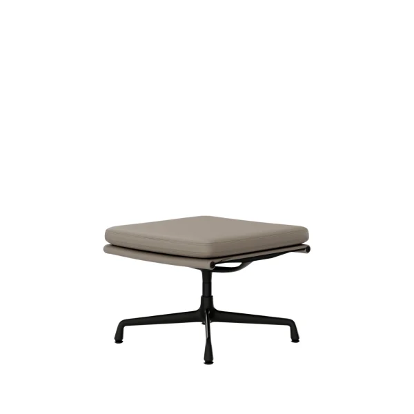Vitra Soft Pad Chair EA 223 - Voetenbank - Leder/Plano - zand/coffee - diepzwart