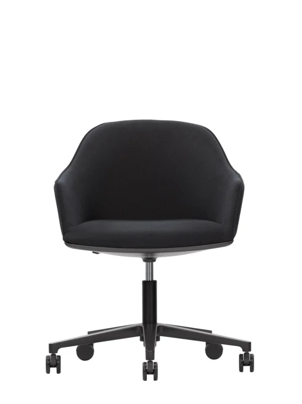 Vitra Softshell Chair met kruisvoet - zwart