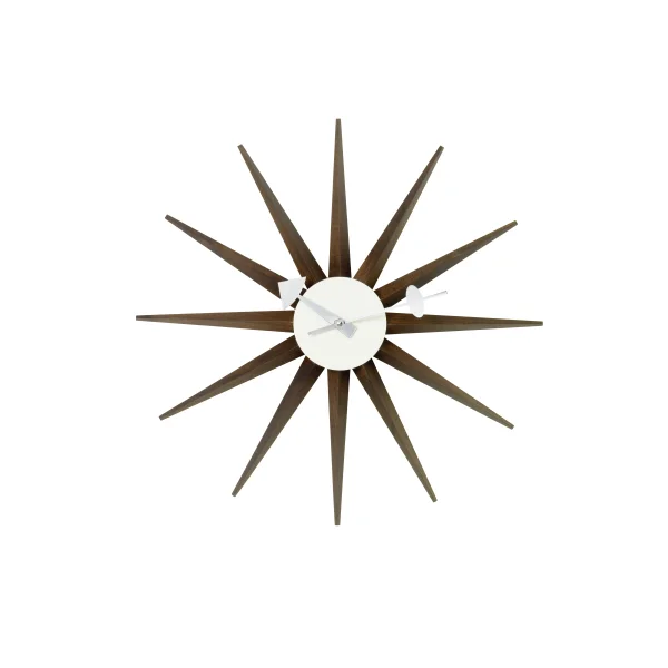 Vitra Sunburst Clock - notenhout