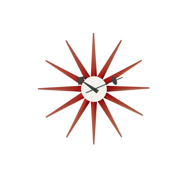 Vitra Sunburst Clock - rood