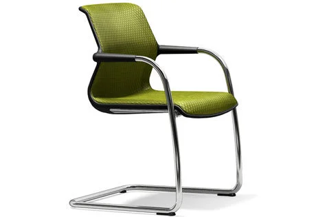 Vitra Unix Chair cantilever - Diamond Mesh avocado - 30 basic dark