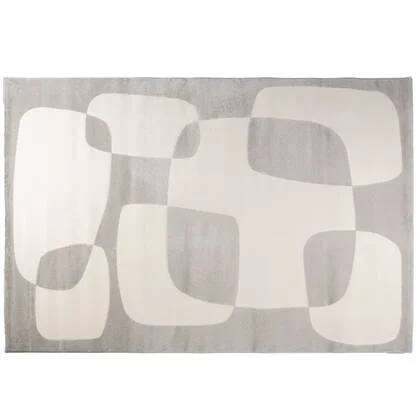 Vloerkleed Tim - Creme|Grijs|Wit - Textiel