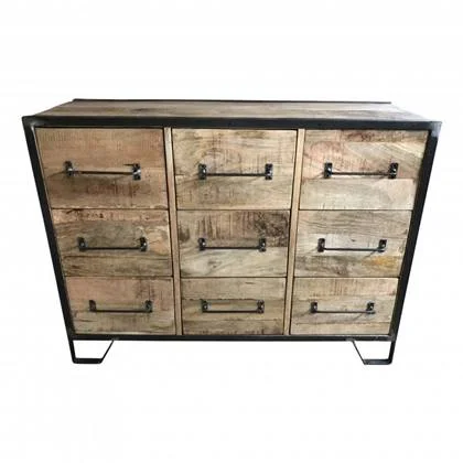 Vtw Living - Dressoir - Industrieel - Mangohout - 120 cm