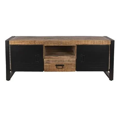 Vtw Living - TV Meubel - Industrieel - Mangohout - 140 cm breed