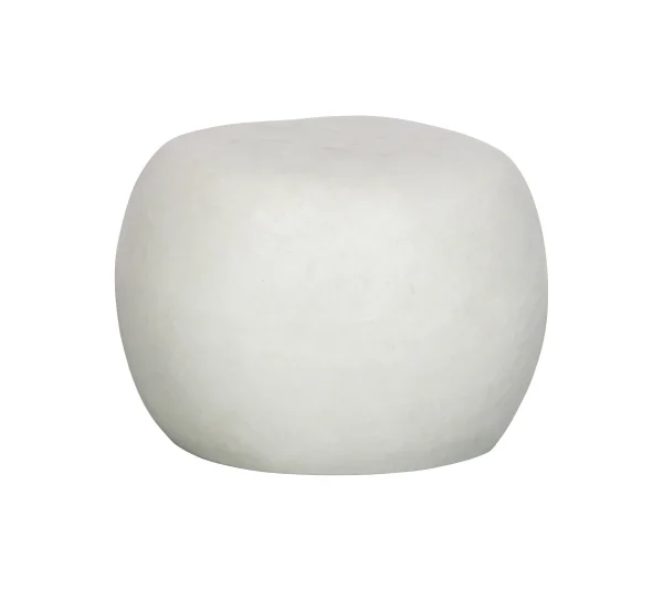 vtwonen Bijzettafel Pebble Betonlook, 50cm - Wit - Rond