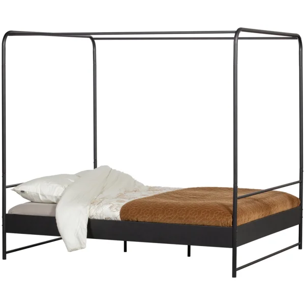 vtwonen-collectie Bunk hemelbed metaal zwart 160x200 cm