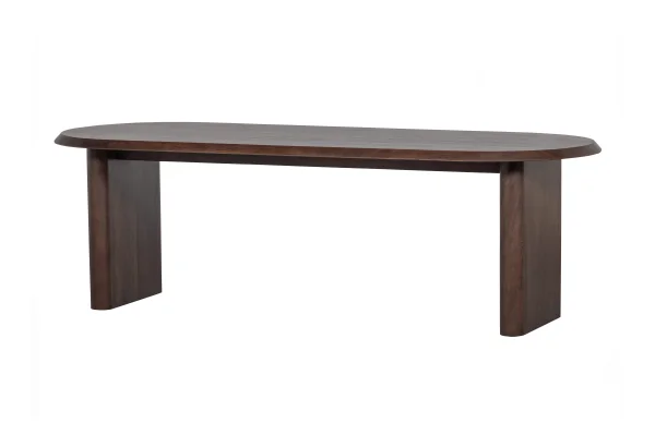 vtwonen Ovale Eettafel Ellips Mangohout, 240 x 90cm - walnoot