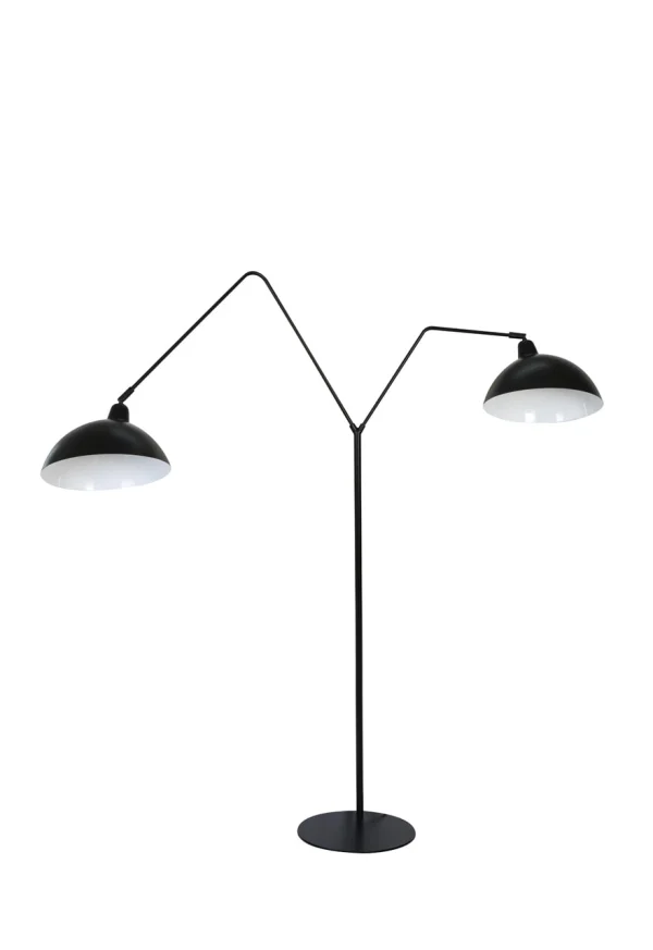 vtwonen Vloerlamp Orion 2-Lamps, mat zwart