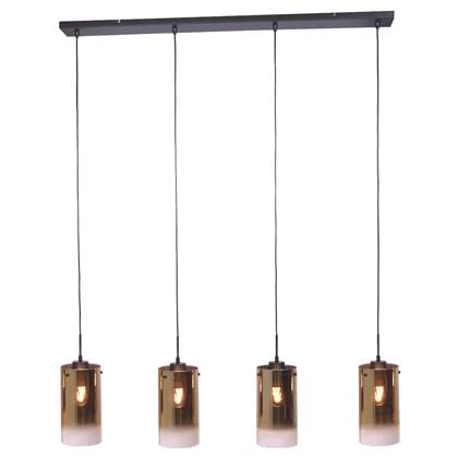 Vurna Jalama hanglamp glas goud 4L 120 cm