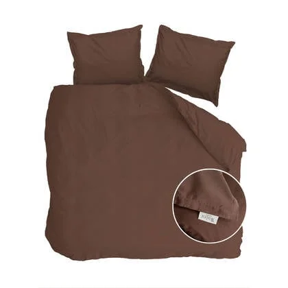 Walra - Dekbedovertrek Vintage Satin - 200x220 - Bruin