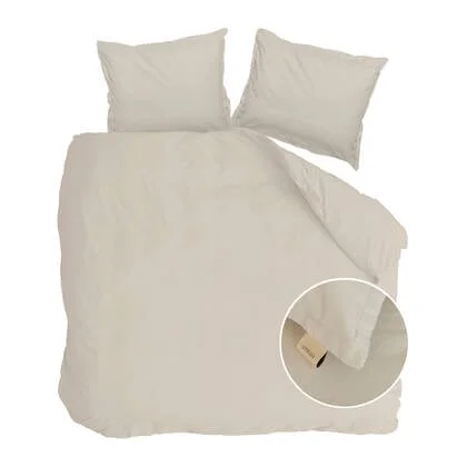 Walra Vintage Satin Dekbedovertrek 200 x 220 cm - Zand