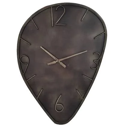 Wandklok Asymmetrisch Antraciet - Klok Organisch - 56 x 78 x 4 cm