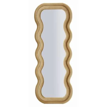 Wandspiegel met gouden fluwelen lijst 60x6x160 cm