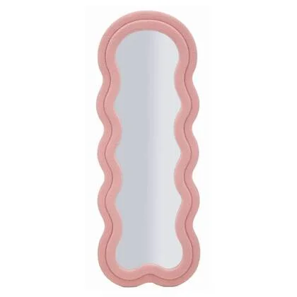 Wandspiegel met roze teddybeerlijst, 60x4x160 cm