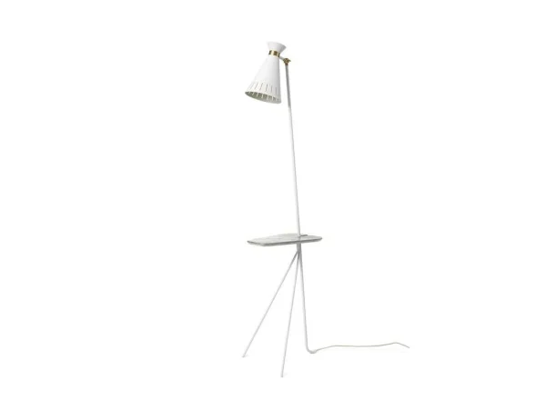 Warm Nordic - Cone Vloerlamp w/Tafel Clear White/Marble