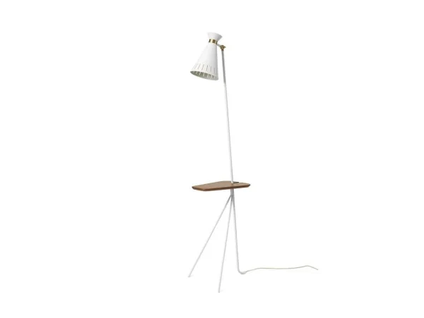 Warm Nordic - Cone Vloerlamp w/Tafel Clear White/Teak