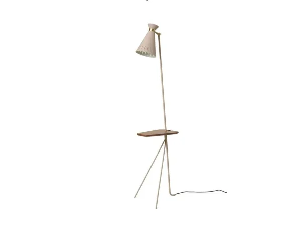 Warm Nordic - Cone Vloerlamp w/Tafel Pure Cashmere/Teak