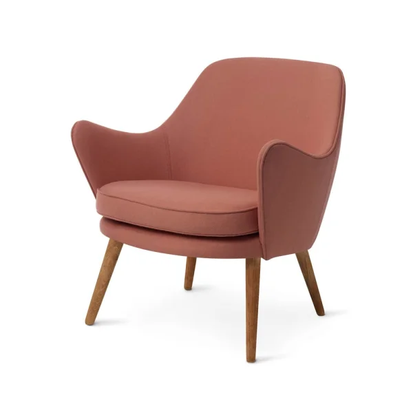 Warm Nordic Dwell loungestoel Hero 511 blush-poten van gerookt eikenhout