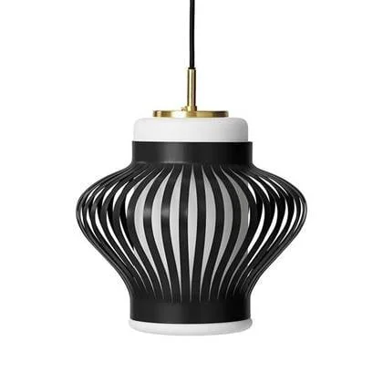 Warm Nordic Opal Lamella hanglamp Ø26 zwart