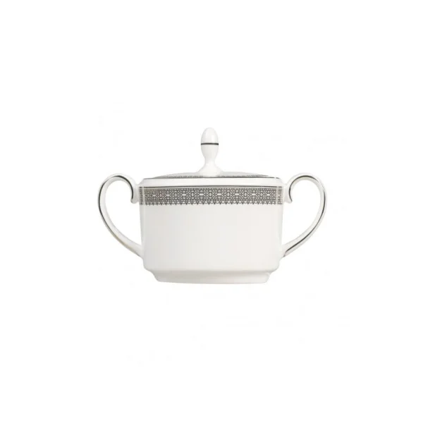 Wedgwood Vera Wang Lace Platinum suikerpot wit