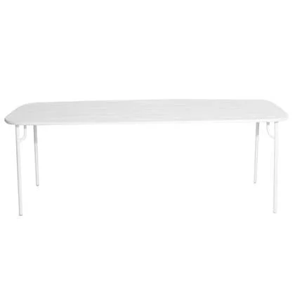 Week-end tuintafel 220x85 wit