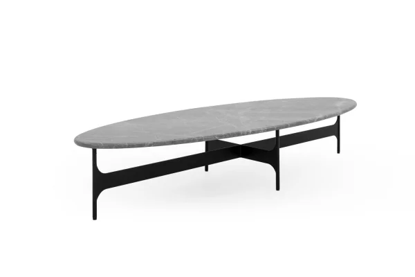 Wendelbo Floema Salontafel ovaal - grey Emperador Marmor