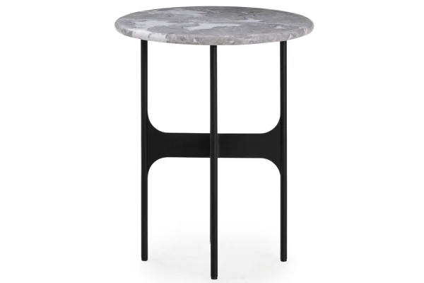 Wendelbo Floema Salontafel rond - grey Emperador Marmor - klein