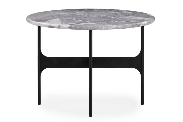 Wendelbo Floema Salontafel rond - grey Emperador Marmor - medium