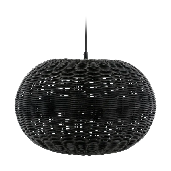 Werna rattan hanglamp zwart - 40,5 x 25 cm