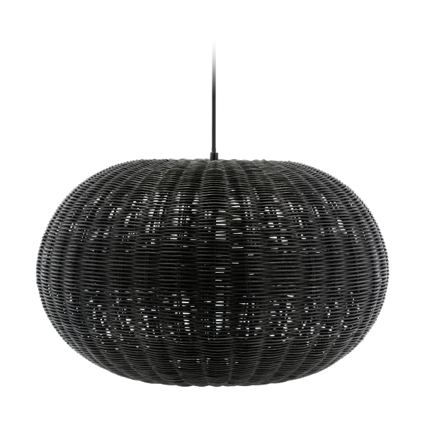 Werna rattan hanglamp zwart - 50 x 30 cm