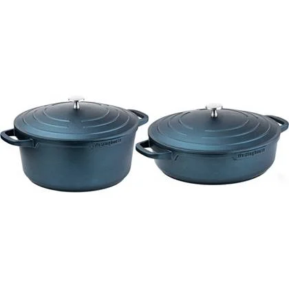 Westinghouse Pannenset - Braadpan 28cm + Hapjespan 28cm - Blauw