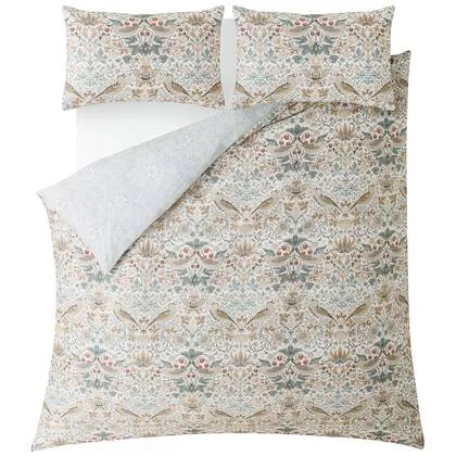 William Morris at Home Dekbedovertrek Tweepersoons Strawberry Thief