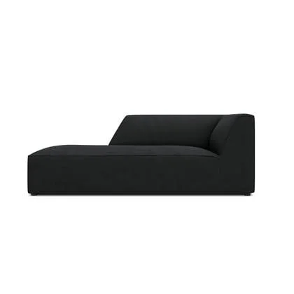 Windsor & Co Sao Chaise Longue Links - Ribstof - Zwart