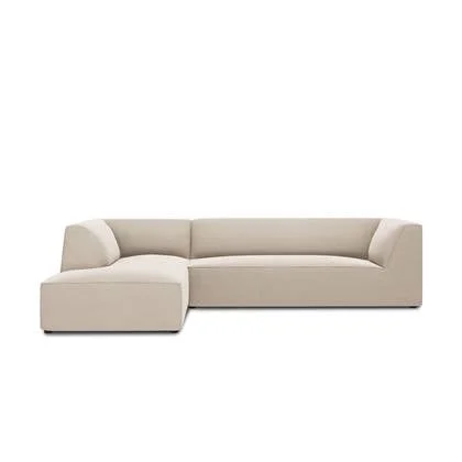 Windsor & Co Sao Hoekbank met Chaise Longue Links - 4-zits - Velvet - Beige