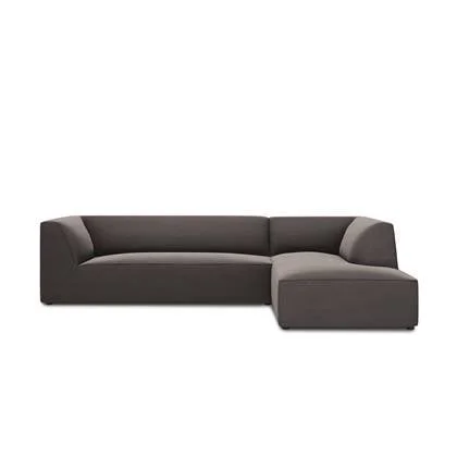 Windsor & Co Sao Hoekbank met Chaise Longue Rechts - 4-zits - Velvet - Donkergrijs