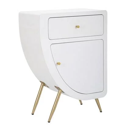 Wit houten nachtkastje 60x32x79 cm