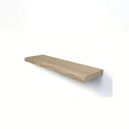WoodBrothers Eikenhouten zwevende wandplank + boomkant 180x20x4cm
