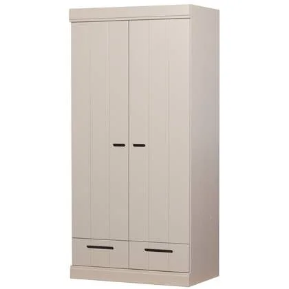 WOOOD 2 deurs kledingkast Connect - Grenen - Dust - 195x94x53