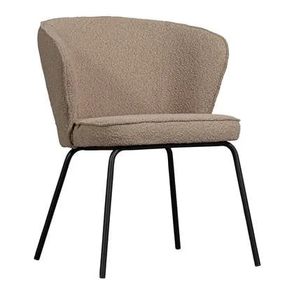 WOOOD Admit Eetkamerstoel - Bouclé Beige
