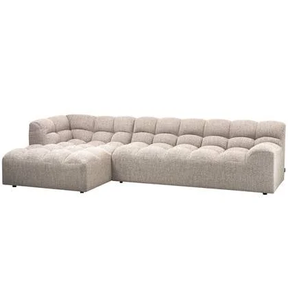 WOOOD Allure Chaise Longue Bank Links - Stof - Naturel - 79x324x165