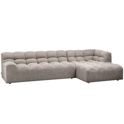 WOOOD Allure Chaise Longue Bank Rechts - Stof - Klei - 79x324x165