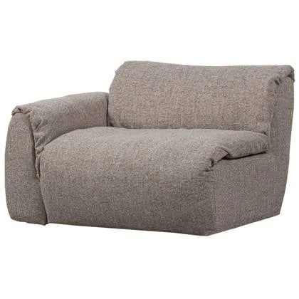 WOOOD Baggy 1-Zits Met Arm Links - Geweven Stof - Bruin Melange -