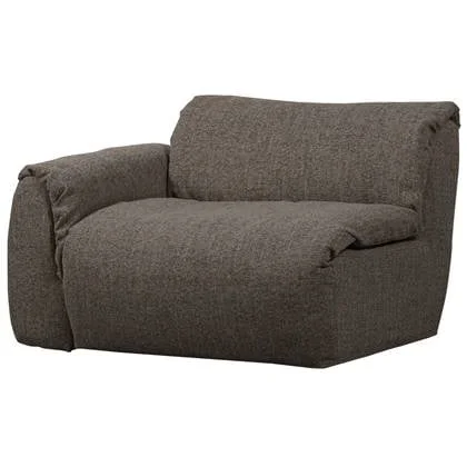 WOOOD Baggy 1-Zits Met Arm Links - Geweven Stof - Warmgrijs Melange -