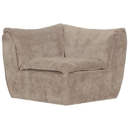 WOOOD Baggy Hoekelement - 3D Chenille - Zand - 81x96x96