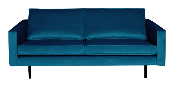 WOOOD Bank 2,5-zits Rodeo Velvet - Blauw - BePureHome